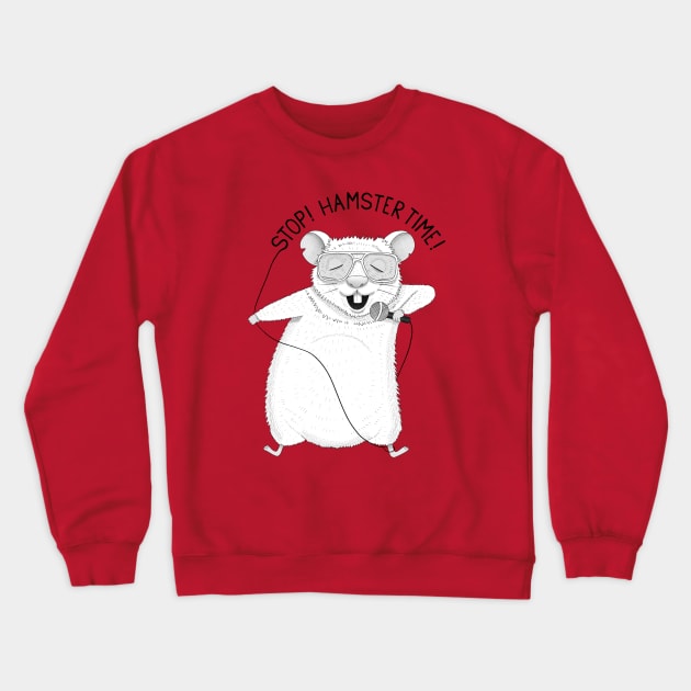 Hamster Time! | Animal Karaoke | Red Crewneck Sweatshirt by DrawingEggen